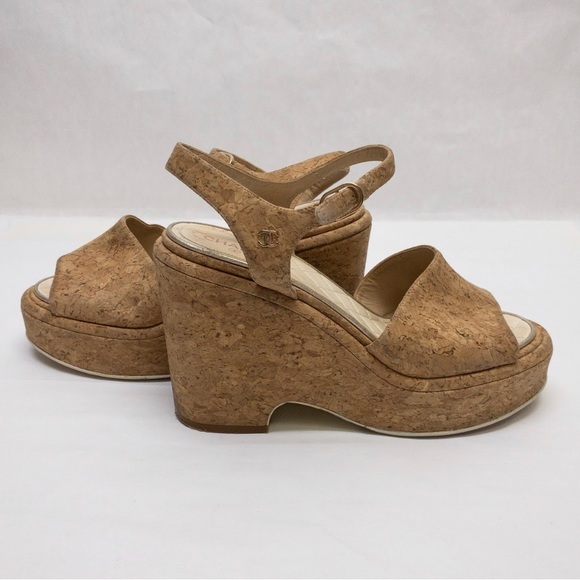 Chanel Cork Platform Sandals. Size 39. - Picture 6 of 15